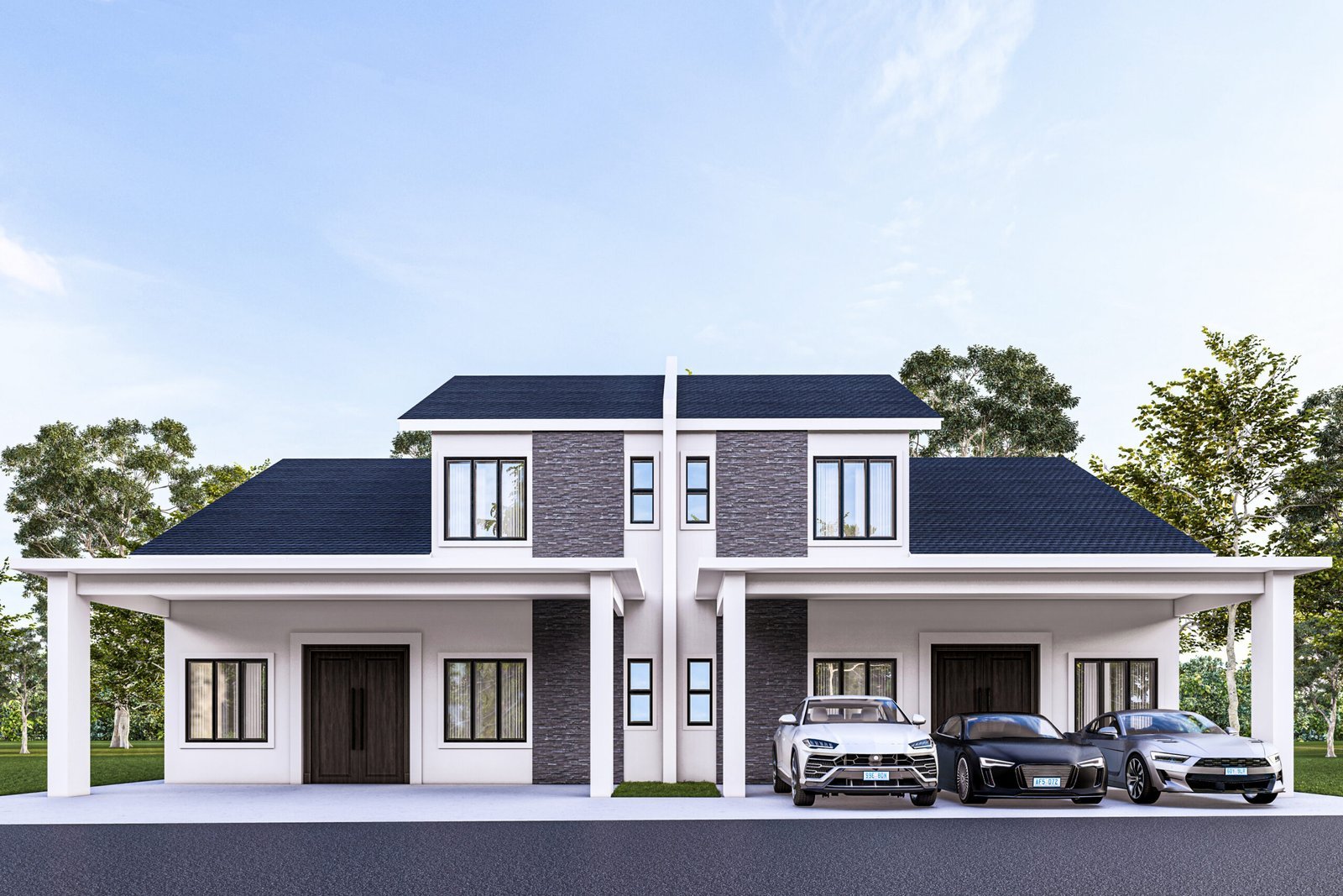 柔佛麻坡 Taman Temiang Emas 房屋外观