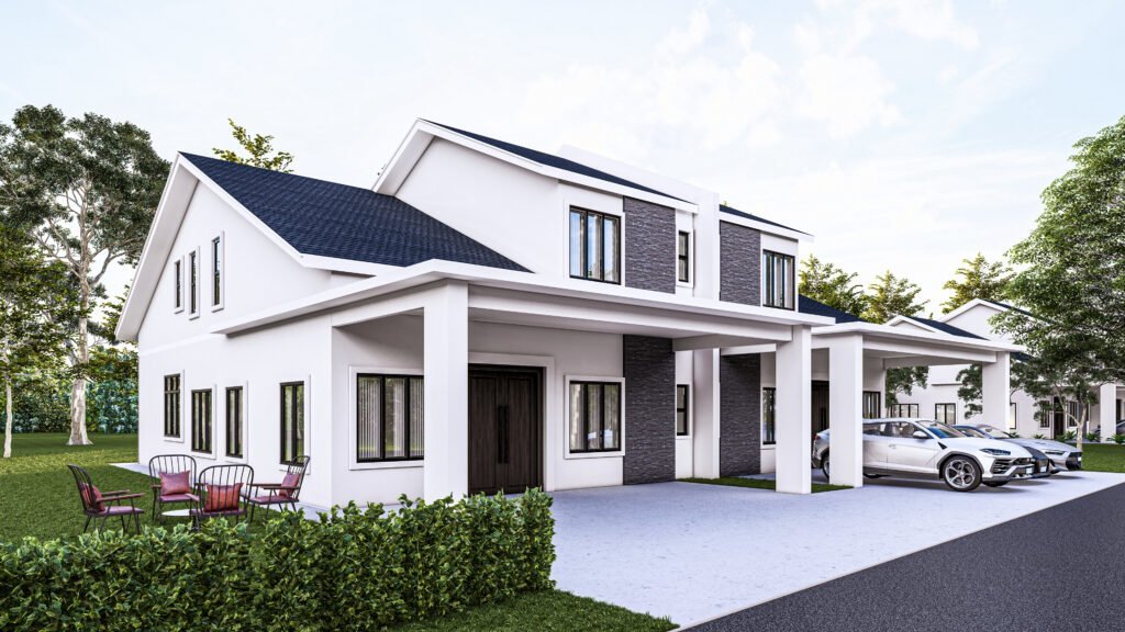 Muar - Taman Temiang Emas Rumah berkembar dua tingkat Taman Temiang Emas di Muar, Johor